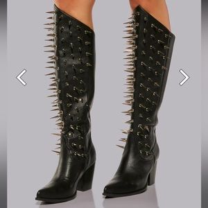 Dollskill Widow Wicked Memories Spiked Cowboy Boots